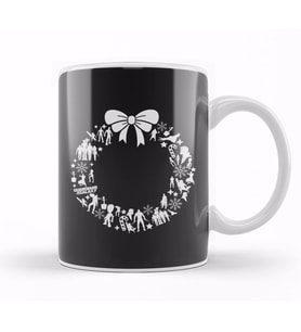 Guardians Of The Galaxy Christmas Wreath Pattern Kupa Bardak Porselen