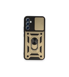 Galaxy A54 5G Kılıf Pars Lens Yüzüklü Silikon - Gold