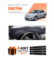 TOYOTA COROLLA E140 (2006-2012) Uyumlu Torpido Koruma Örtüsü Oto Kılıfı - Siyah