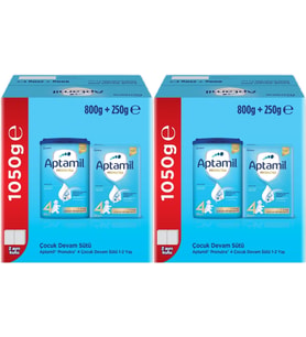 Nutrıcıa Aptamil Pronutra 800GR+250GR Toplam: 1050GR Devam Sütü No:4 (1 Yaş ve Üzeri) (2 Li Set)