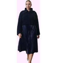Kadın Moda Stil Midi Astarsız Dokuma Büyük Beden Esnek Lastik Belli Leopar Desenli Piliseli Etek (La
