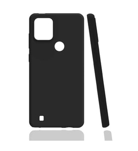 Realme C21Y Kılıf Kamera Korumalı Silikon Rubber Arka Kapak (Siyah)