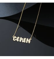 Kişiye Özel Tasarım İsim Kolye 925K Gümüş (Gold)