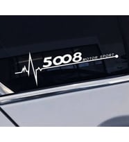 5008 Yan Cam Sticker Oto Kapı Çıkartma Tuning oto 20 cm x 7 cm yazı 368