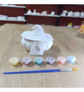 Boyama seti balkabağı evi (Doğal Beyaz)
