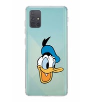 Samsung Galaxy A71  Kamera Korumalı  Kapak Donald Duck Tasarımlı  Şeffaf Kılıf