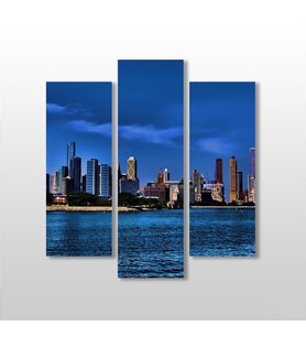 Şehir Manzara  Kanvas Tablo 111x120cm (Karışık)