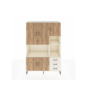 Hyperion Dolap 9 Raflı 3 Çekmeceli 5 Kapaklı 132x44x195 Aytaşı-Çam/Aytaşı
