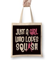 Girl Who Loves Squash Player Indoor Tennis Match Court Coach Bez Çanta Uzun Saplı