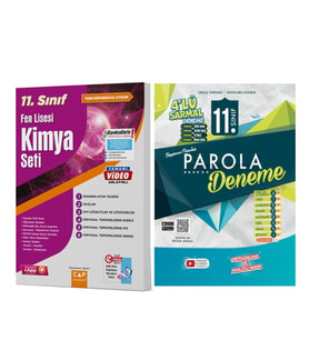 Çap Yayınları 11.Sınıf Fen Lisesi Kimya Seti ve Evrensel 4 lü Sarmal Deneme Seti 2 Kitap