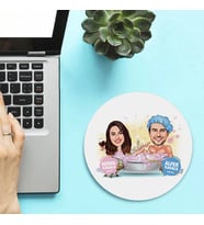 Kişiye Özel Küvetteki Çiftler Karikatürlü Mousepad