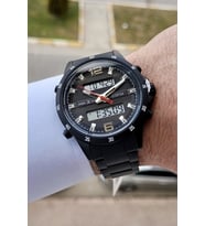 Daniel Klein Siyah Renk Analog ve Dijital Dual Time Erkek Kol Saati DKSOI33I3A