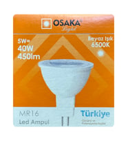 (1 Adet) Osaka 5W (40W) Beyaz Işık (6500K) G4 Duylu (İğne Bacak) Led Çanak Ampul