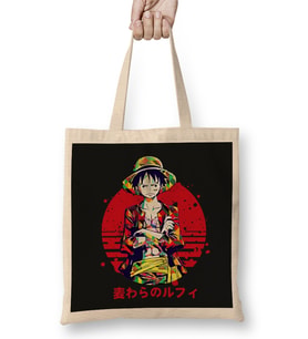 Luffy One Piece 011 Bez Çanta Uzun Saplı