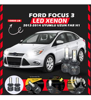 Ford Focus 3 2012-2014 Uzun Far Uyumlu Şimşek Etkili Led Xenon Premium Series H1