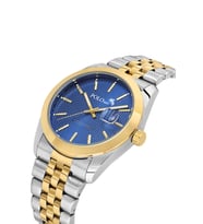 Polo Air Mercek Takvimli Erkek Kol Saati Gold Gümüş Lacivert Renk PL-7074E7x (Lacivert-Sarı)