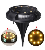 4 lü Solar Panelli Kazıklı Zemin Solar Ledi 8+4 Led Gün Işığı