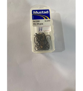 MUSTAD 530 BAKIR BRONZ KARIŞIMI RENK ORTA BOY DELİKSİZ SAPLI 25  İĞNE NO 2/0