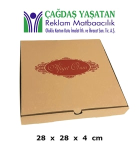 28 X 28 Pizza Kutusu 100 Adet - 033