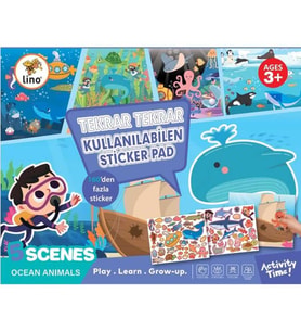 Lino Tekrar Kullanılabilen Sticker Pad Okyanus