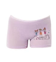 KOTA 3409 KIZ ÇOCUK RENKLİ BASKILI BOXER 6 ADET (Çok Renkli)