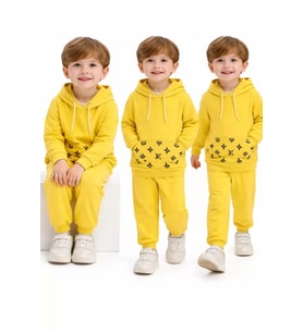 Northcity 2-5 Yaş Kapşonlu Çocuk Takımı - Antialerjik, Çıtçıtlı ve Bebek Dostu