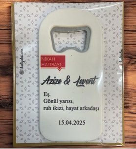 10 Adet Söz, Nişan, Nikah, Düğün Hediyesi Açacak Magnet Kart ve Ambalajlı Tek Tek (uznmg2)
