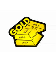 Gold Yazılı Tabela 3D Led Neon Etkili Işıklı Tabela 30X45 CM Tek Taraflı