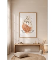 Meditasyon ve İç Huzur 1. Kalite Ahşap Çerçeveli Tablo