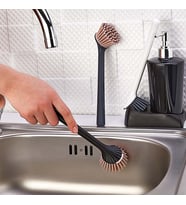 Yumuşak ve Çizmez Bulaşık Fırçası – Ergonomik & Dayanıklı (Gri)