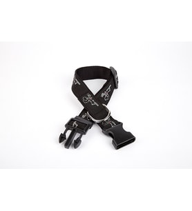 Doggie Köpek Desenli Dokuma Köpek Boyun Tasması 3 cm x 36-60 cm