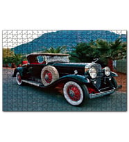 Cakapuzzle Siyah Cadillac Antika Araba  Puzzle Yapboz MDF (Ahşap) (120 Parça)