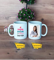 Kadın Doğum Uzmanı Kupa Bardak Beyaz Fotoğraflı Tıp Bayramı Hediyesi