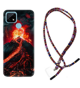 Realme C11 C21 C21Y C25Y C11 2021 Kılıf Boyun Asklı Rasta Silikon Yanardağ 1611