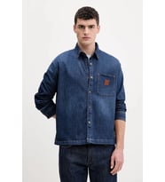 Guess GJ Büyük Beden Kısa Uzun Kollu Erkek Lacivert Gömlek M6RH51D002F-GTDW