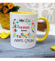 Fen Bilgisi Öğretmenine Özel Öğretmenler Günü Hediyesi Kişiye Özel Kupa Bardak