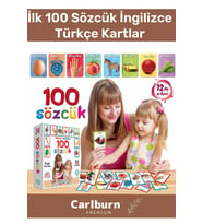 Özel Üretim Zeka Geliştirici Yabancı Dil Eğitici Çocuk İlk 100 Sözcük İngilizce Türkçe Kartlar