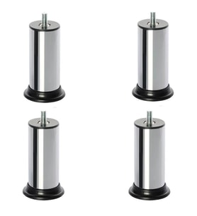 Yatak Baza Karyola Ayağı Metal Civatalı Metrik Diş 10mm (4 Adet) 20 CM (Gümüş)