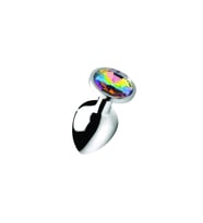 Metal Elmas Taşlı  Plug Rainbow Büyük Boy