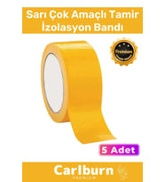 Süper Güçlü Su Geçirmez Sızdırmaz Sarı Renk Çok Amaçlı Tamir İzolasyon Bandı 48mm x 10m 5 Adet