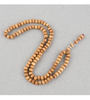 Şimşir Ağacı Vernikli 99luk Tekerlek Kesim 7x5mm Tesbih (Kahverengi)