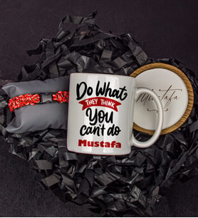 Motto Gift Erkeklere Özel Motivasyon Tasarımı Kupa & Bardak Altlığı & Paracord Bileklik Hediye Seti 110396