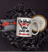 Motto Gift Erkeklere Özel Motivasyon Tasarımı Kupa & Bardak Altlığı & Paracord Bileklik Hediye Seti 110396