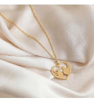 Kişiye Özel Tasarım Çift Kuş Figürlü Kolye 925K Gümüş (Gold)