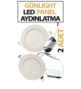 Sıva Altı Led Aydınlatma Paneli 6 Watt Tasarruflu Beyaz Işık Gün Light (Doğal Beyaz)