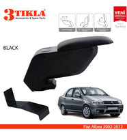 Fiat Albea 2002-2012 Delmesiz Çelik Ayaklı Siyah Kolçak Kol Dayama