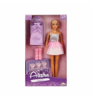 Mey İthalat® 01423 SUN-RST-SIS-MNK- Alisha Gece Elbiseli Bebek Seti 29cm -