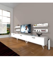 Decoraktiv Eko 270R Slm Retro Tv Ünitesi Tv Sehpası (Beyaz)