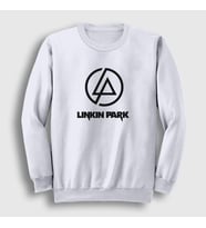 Presmono Unisex Beyaz Logo Linkin Park Sweatshirt 97887tt (Beyaz)