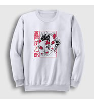 Presmono Unisex Beyaz Mask Tanjiro Kamado Anime Demon Slayer Kimetsu No Yaiba Sweatshirt 307608tt